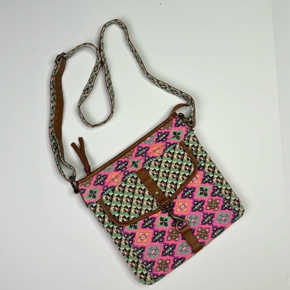 Bright Colorful Patterned Purse Crossbody Or Shoulder Bag Adjustable Strap